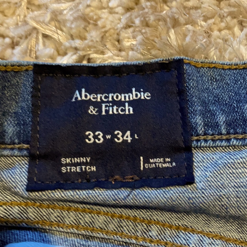 Abercrombie & Fitch 33w 34l skinny stretch